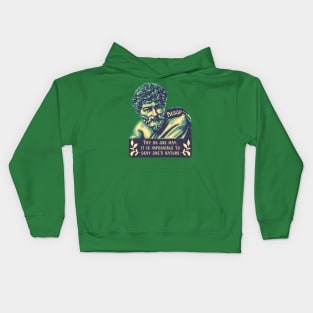 Aesop Portrait and Quote Kids Hoodie